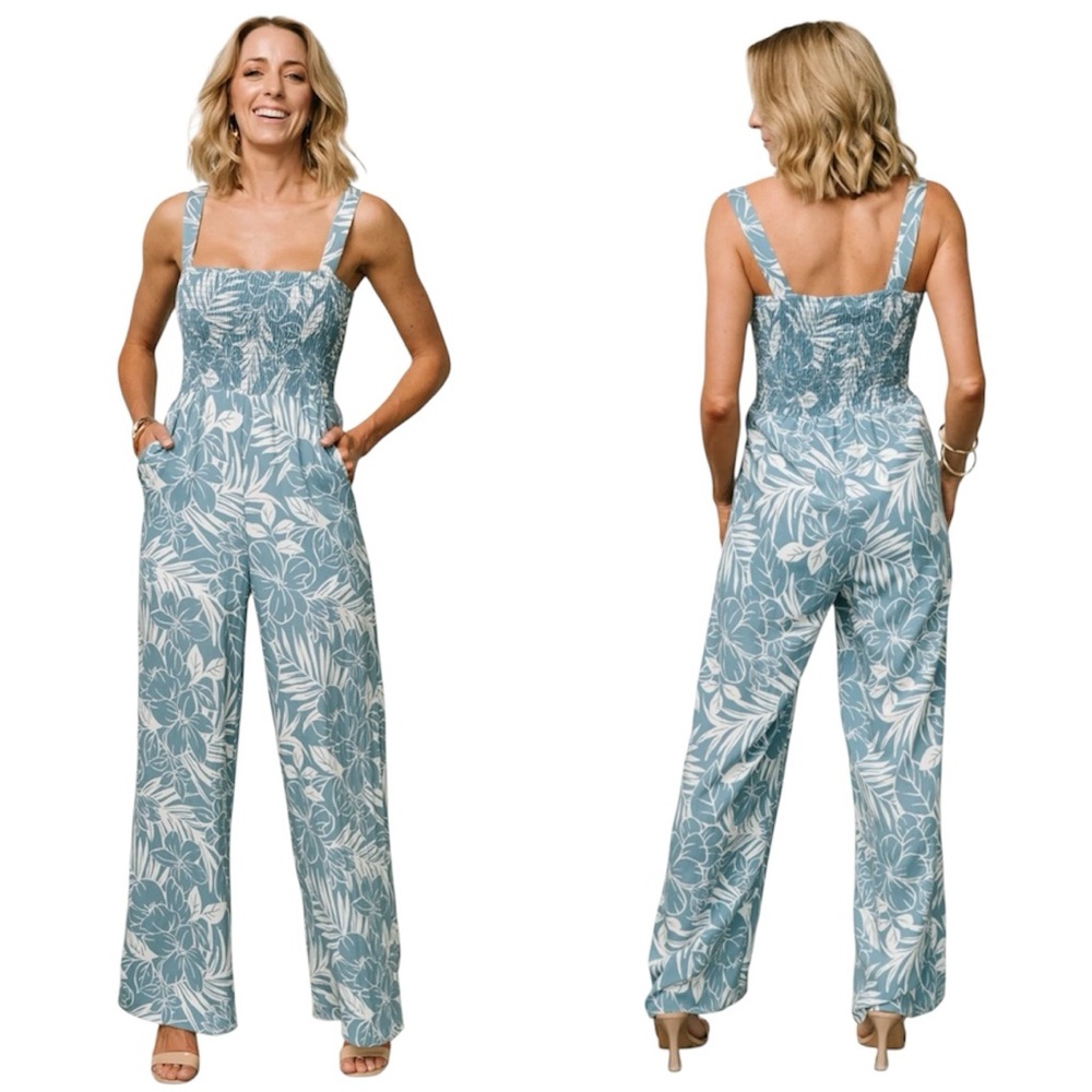 Baltic Born Smocked Keely Tank Jumpsuit‎ Size M
